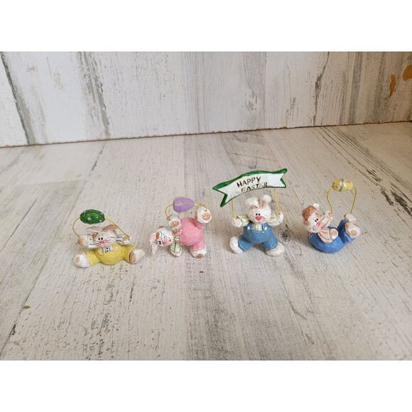 Eddie Walker tumbling Easter bunny egg happy spring figure set decor - Picture 5 of 9